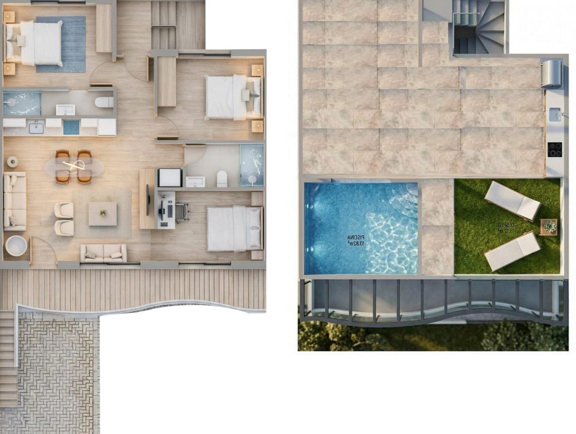 New build - Bungalow - Pilar de la Horadada - parques de Andromeda