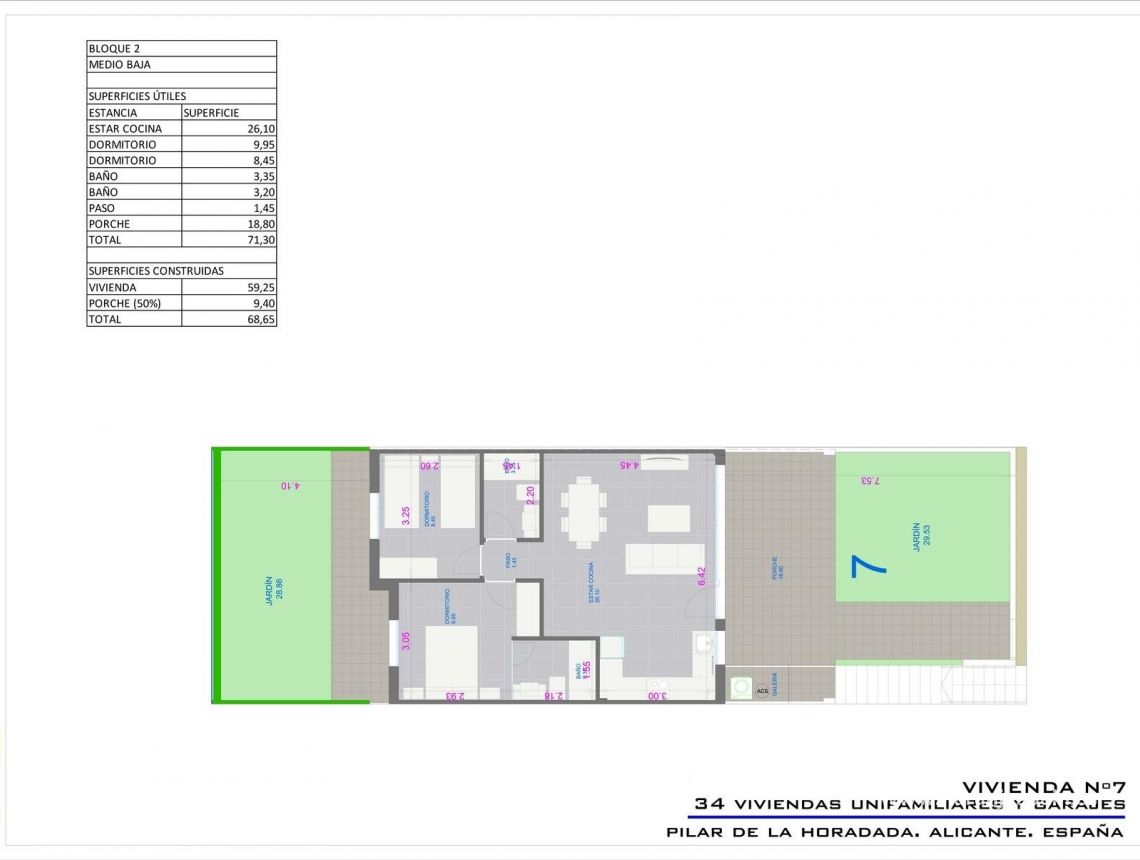 Obra Nueva - Bungalow - Pilar de la Horadada - pueblo