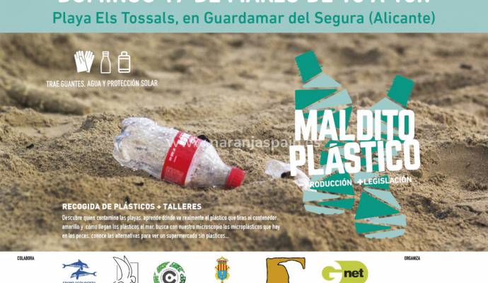 Join clean plastic on the beach of Guardamar del Segura
